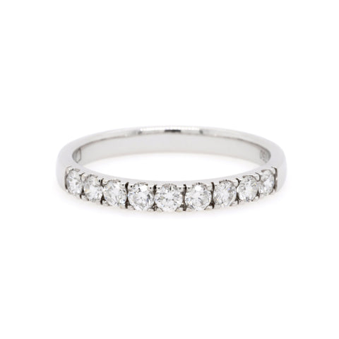 18ct White Gold Diamond Wedding Ring TDW = 0.49ct - Duffs Jewellers