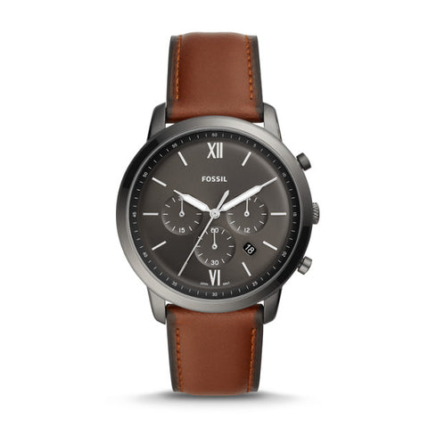 Fossil Neutra Brown Chronograph Watch - Duffs Jewellers
