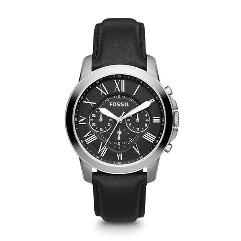 Fossil GRANT Black Analogue Watch - Duffs Jewellers