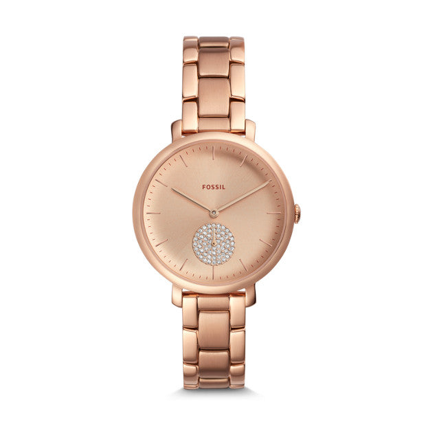 Fossil Jacqueline Rose Gold-Tone Analogue Watch - Duffs Jewellers