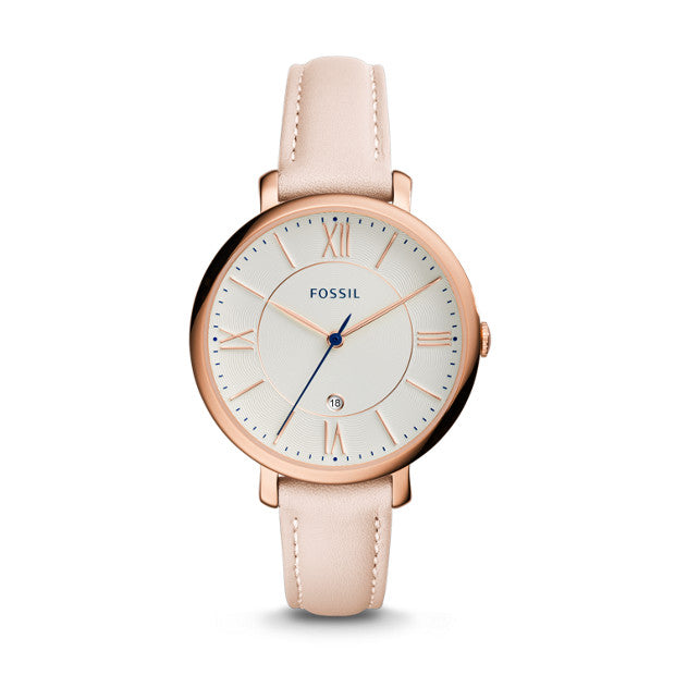 Fossil Jacqueline Pink Analogue Watch - Duffs Jewellers