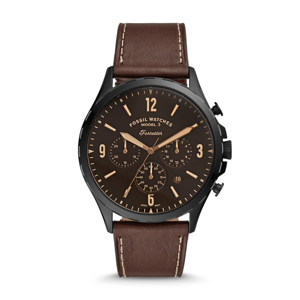 Fossil Forrester Brown Chronograph Watch - Duffs Jewellers