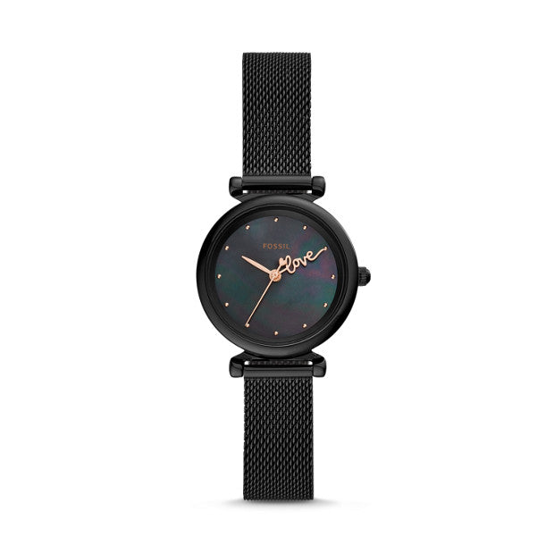 Fossil Carlie Mini Black Analogue Watch - Duffs Jewellers