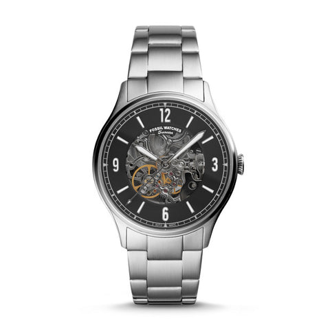 Fossil Forrester Silver-Tone Analogue Watch - Duffs Jewellers