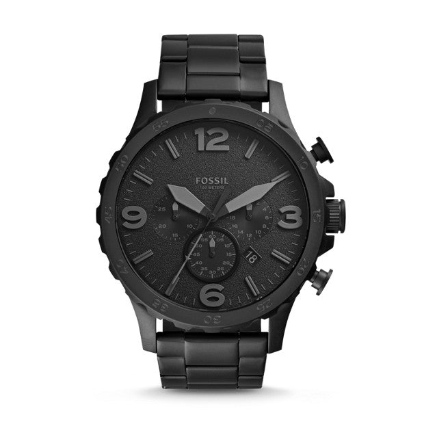 Fossil Nate Black Chronograph Watch - Duffs Jewellers
