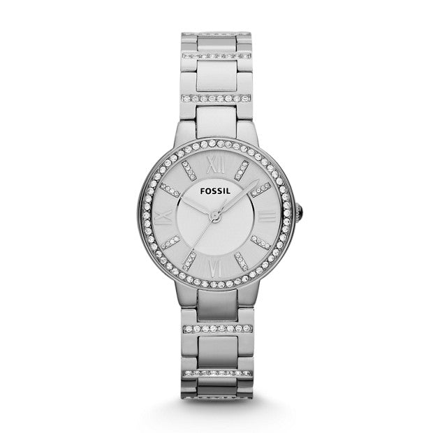 Fossil Virginia Silver-Tone Analogue Watch - Duffs Jewellers