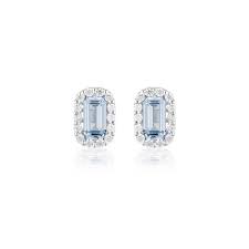 Georgini Emilio Aqua Spinel CZ Rhodium 3Mils Earring - Duffs Jewellers