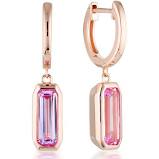 Georgini Emilio pink sapphire drop earrings - Duffs Jewellers