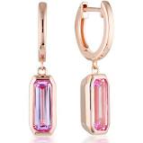 Georgini Emilio pink sapphire drop earrings - Duffs Jewellers