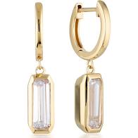 Georgini Emilio White CZ Gold 20Mils Earring - Duffs Jewellers