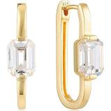 Georgini Emilio White CZ Gold 20Mils Earring. - Duffs Jewellers