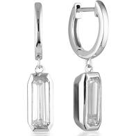 Georgini Emilio White CZ Rhodium 3Mils Earring - Duffs Jewellers
