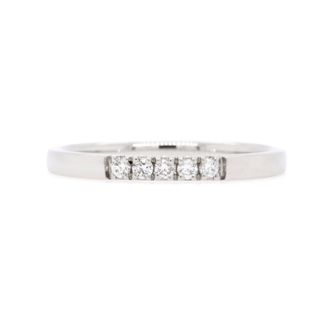 18ct White Gold Diamond Wedding Ring TDW = 0.11ct - Duffs Jewellers