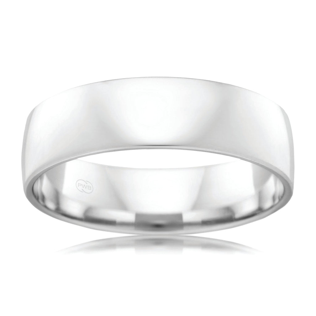 9ct White Gold 6mm Wedding Ring - Duffs Jewellers