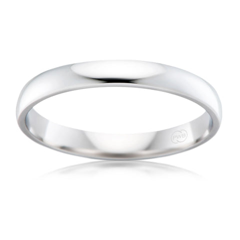 18ct White Gold 3mm Wedding Ring - Duffs Jewellers